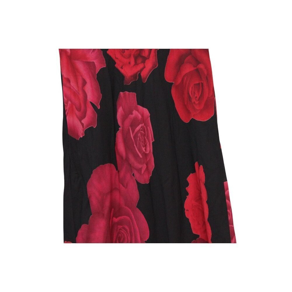 Vintage Y2K Babydoll Midi Dress Size 10 Floral Chiffon Dark Romantic Goth Grunge - Picture 3 of 12